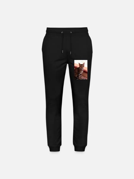 cat, kitten - Stanley/Stella Mover Unisex Organic Jogging Trousers - black