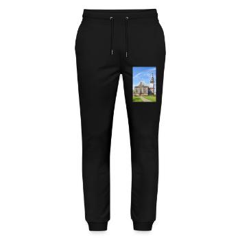 Neue Kirche (Nieuwe Kerk) in Katwijk aan zee - Stanley/Stella Unisex Bio Jogginghose Mover  - Schwarz - Vorne - Marisol (170cm) & Nik (191cm)