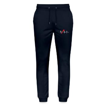 Battement de cœur Maroc - Pantalon de jogging bio MOVER Stanley/Stella unisexe - marine - Devant - Marisol (170cm) & Nik (191cm)