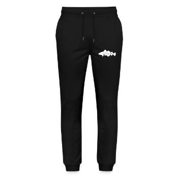 J’aime la morue blanche - Pantalon de jogging bio MOVER Stanley/Stella unisexe - noir - Devant - Marisol (170cm) & Nik (191cm)