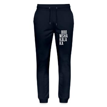 Boom Shakalaka - Stanley/Stella Unisex Bio Jogginghose Mover  - Navy - Vorne - Marisol (170cm) & Nik (191cm)