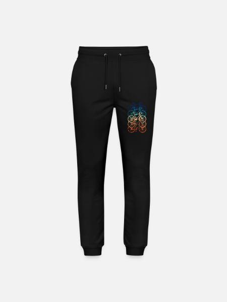 Fiets Racefiets Vintage Retro Grunge - Stanley/Stella uniseks bio joggingbroek Mover - zwart