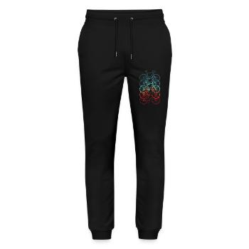 Bicycle Road Bike Vintage Retro Grunge - Stanley/Stella Mover Unisex Organic Jogging Trousers - black - Front - Marisol (170cm) & Nik (191cm)