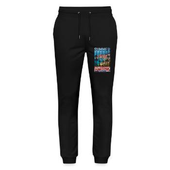 Kroatien Kroatien Reisen Sommer Kroatien Dubrovnik - Stanley/Stella Unisex Bio Jogginghose Mover  - Schwarz - Vorne - Marisol (170cm) & Nik (191cm)