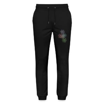 5 Feder-Sonnen - Stanley/Stella Unisex Bio Jogginghose Mover  - Schwarz - Vorne - Marisol (170cm) & Nik (191cm)