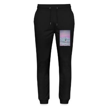 Abenteuer Arktis - Kinder erkunden das - Stanley/Stella Unisex Bio Jogginghose Mover  - Schwarz - Vorne - Marisol (170cm) & Nik (191cm)