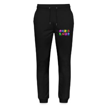 AfD stoppen gegen rechts Demokratie Vielfalt links - Stanley/Stella Unisex Bio Jogginghose Mover  - Schwarz - Vorne - Marisol (170cm) & Nik (191cm)