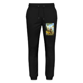 Abreuvoir Summit 2.0 - Pantalon de jogging bio MOVER Stanley/Stella unisexe - noir - Devant - Marisol (170cm) & Nik (191cm)