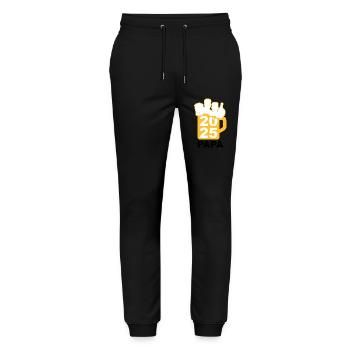 Bier Liga Logo Maßkrug Vatertag 2025 Papa 1 - Stanley/Stella Unisex Bio Jogginghose Mover  - Schwarz - Vorne - Marisol (170cm) & Nik (191cm)