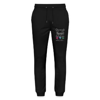 Diamonds sind die Basis meiner Pyramide - Stanley/Stella Unisex Bio Jogginghose Mover  - Schwarz - Vorne - Marisol (170cm) & Nik (191cm)