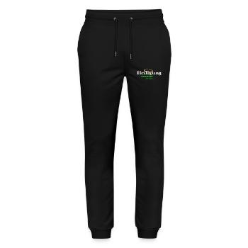 Heiligung - loading - Heiligenschein - Stanley/Stella Unisex Bio Jogginghose Mover  - Schwarz - Vorne - Marisol (170cm) & Nik (191cm)