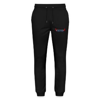 Norwegischer Vater - Stanley/Stella Unisex Bio Jogginghose Mover  - Schwarz - Vorne - Marisol (170cm) & Nik (191cm)