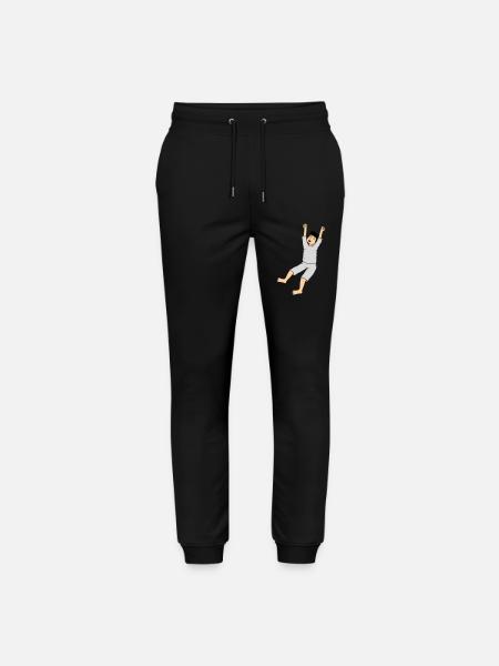 Man in pajamas - Stanley/Stella Mover Unisex Organic Jogging Trousers - black