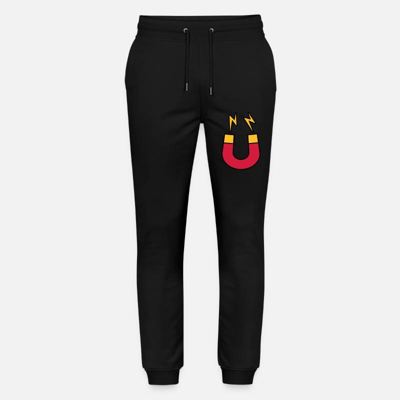 Blitze Magnet Logo lustig - Stanley/Stella Unisex Bio Jogginghose Mover  - Schwarz