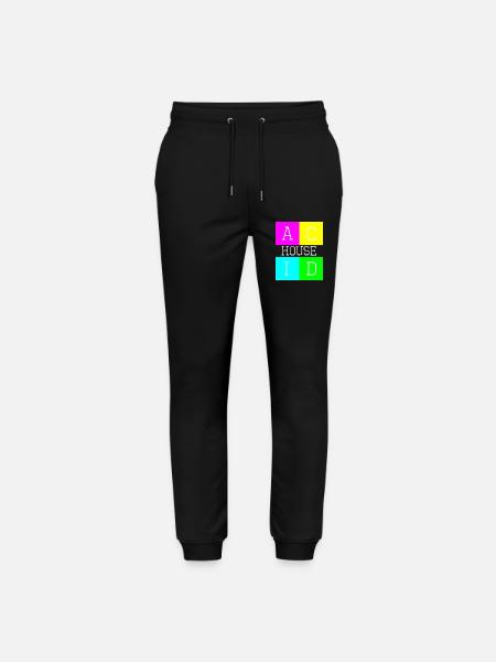 Acid house white - Stanley/Stella Mover Unisex Organic Jogging Trousers - black