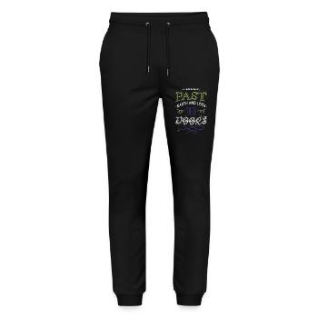Raid Zone 51 @zackiinnitbrahhh jeu de mots extraterrestre - Pantalon de jogging bio MOVER Stanley/Stella unisexe - noir - Devant - Marisol (170cm) & Nik (191cm)