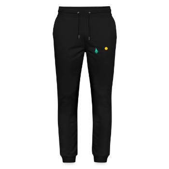 Meer und Boot - Stanley/Stella Unisex Bio Jogginghose Mover  - Schwarz - Vorne - Marisol (170cm) & Nik (191cm)
