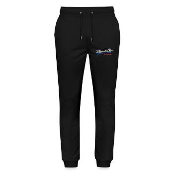 Neighborhood Series – Billionaires Row - Stanley/Stella Unisex Bio Jogginghose Mover  - Schwarz - Vorne - Marisol (170cm) & Nik (191cm)