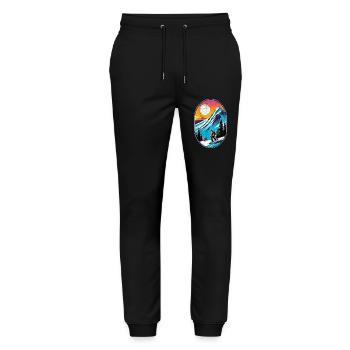 snowboard neige et ski - Pantalon de jogging bio MOVER Stanley/Stella unisexe - noir - Devant - Marisol (170cm) & Nik (191cm)