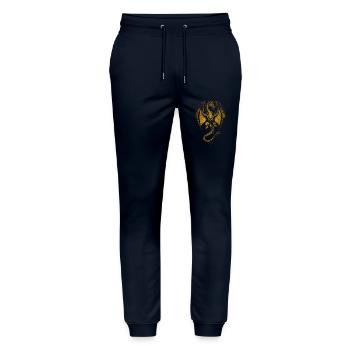 Dragon doré rampant - Pantalon de jogging bio MOVER Stanley/Stella unisexe - marine - Devant - Marisol (170cm) & Nik (191cm)