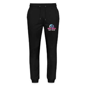 Mallorca Party Crew Holiday Saying - Stanley/Stella Mover Unisex Organic Jogging Trousers - black - Front - Marisol (170cm) & Nik (191cm)