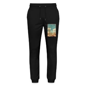 Cacti in the Desert | AI - Stanley/Stella Mover Unisex Organic Jogging Trousers - black - Front - Marisol (170cm) & Nik (191cm)