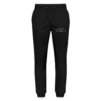 Ultramarathon Motif Statement Funny Uthra Runner - Stanley/Stella Mover Unisex Organic Jogging Trousers - black - Front - Marisol (170cm) & Nik (191cm)