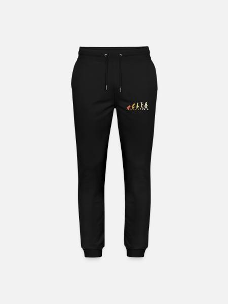 Tennis Evolution Funny Tennis Player Gift - Stanley/Stella Mover Unisex Organic Jogging Trousers - black