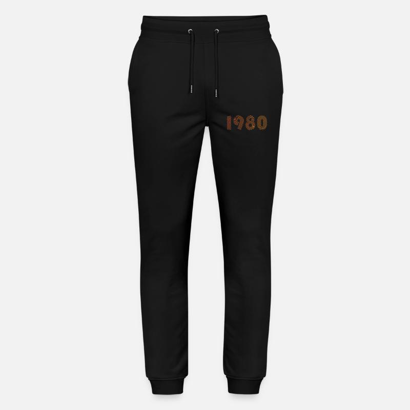 1980er Fingerprint Muster - Stanley/Stella Unisex Bio Jogginghose Mover  - Schwarz