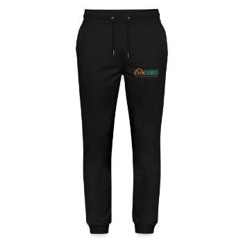 Hawaii Sonnenuntergang Retro Vintage Stil Liebhaber Geschenk - Stanley/Stella Unisex Bio Jogginghose Mover  - Schwarz - Vorne - Marisol (170cm) & Nik (191cm)