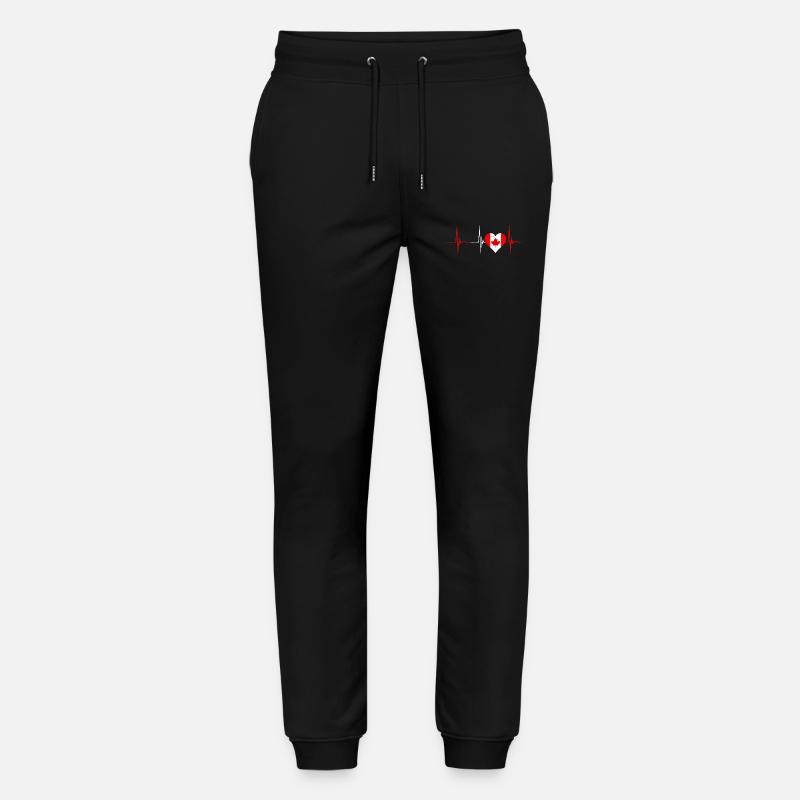 Kanada Herzschlag - Stanley/Stella Unisex Bio Jogginghose Mover  - Schwarz