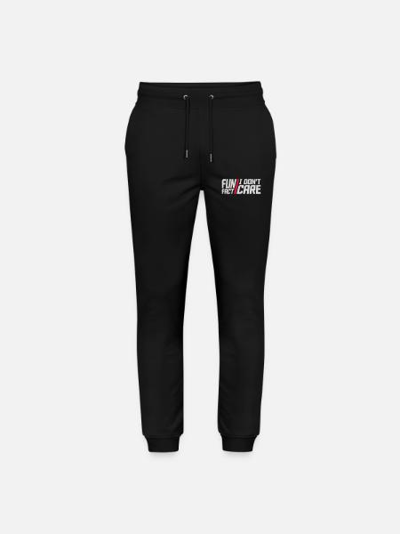 I don't care fact - Stanley/Stella Mover Unisex Organic Jogging Trousers - black