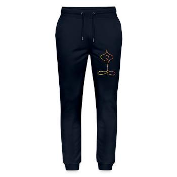 Namaste - Stanley/Stella Mover Unisex Organic Jogging Trousers - navy - Front - Marisol (170cm) & Nik (191cm)