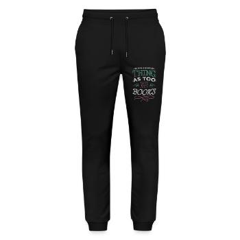 book lover feminine book children book fan - Stanley/Stella Mover Unisex Organic Jogging Trousers - black - Front - Marisol (170cm) & Nik (191cm)