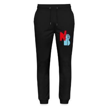 N O B II - Stanley/Stella Mover Unisex Organic Jogging Trousers - black - Front - Marisol (170cm) & Nik (191cm)