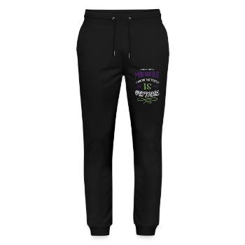 idée de cadeau d’anniversaire extraterrestre ovni extraterrestre amants - Pantalon de jogging bio MOVER Stanley/Stella unisexe - noir - Devant - Marisol (170cm) & Nik (191cm)