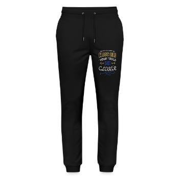 funny sayings birthday present are you a mechanic - Stanley/Stella Mover Unisex Organic Jogging Trousers - black - Front - Marisol (170cm) & Nik (191cm)