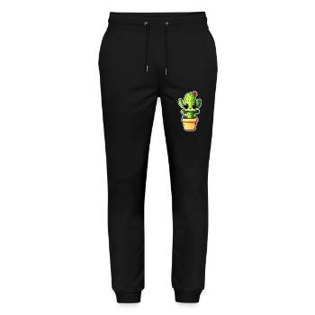 Cute Kawaii Cactus - Stanley/Stella Mover Unisex Organic Jogging Trousers - black - Front - Marisol (170cm) & Nik (191cm)