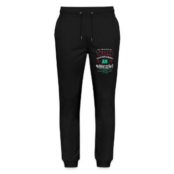 lieben geschenkidee humor welpe bluthund cool geek - Stanley/Stella Unisex Bio Jogginghose Mover  - Schwarz - Vorne - Marisol (170cm) & Nik (191cm)