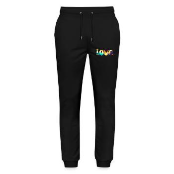 Love - Stanley/Stella Mover Unisex Organic Jogging Trousers - black - Front - Marisol (170cm) & Nik (191cm)