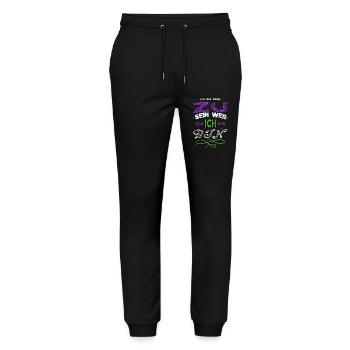 Saying Funny Corona Virus Power Girl Humor - Stanley/Stella Mover Unisex Organic Jogging Trousers - black - Front - Marisol (170cm) & Nik (191cm)