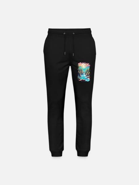 Strandurlaub Sonne Meer - Stanley/Stella Unisex Bio Jogginghose Mover  - Schwarz