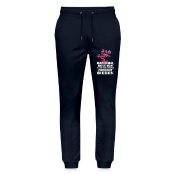Bonsaï Shohin Yamadori « Petit arbre » Jardin de bonsaï - Pantalon de jogging bio MOVER Stanley/Stella unisexe - marine - Devant - Marisol (170cm) & Nik (191cm)
