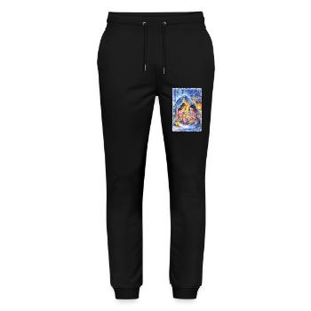 Construction d’un fort de couvertures - Pantalon de jogging bio MOVER Stanley/Stella unisexe - noir - Devant - Marisol (170cm) & Nik (191cm)