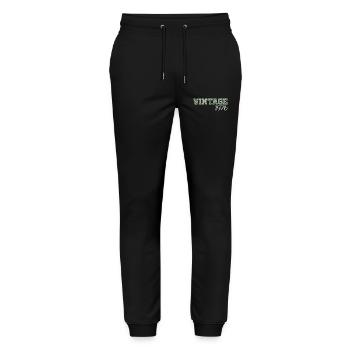 50 Years 1976 Vintage Retro Birthday Gift - Stanley/Stella Mover Unisex Organic Jogging Trousers - black - Front - Marisol (170cm) & Nik (191cm)