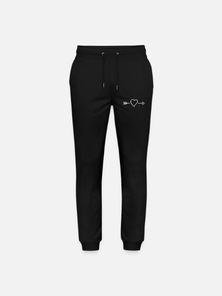 Herzpfeil Linienkunst - Stanley/Stella Unisex Bio Jogginghose Mover - Schwarz