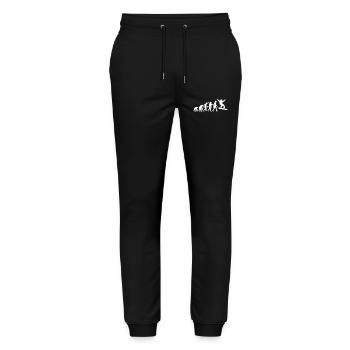 Snowboarder Evolution for snowboard fun - Stanley/Stella Mover Unisex Organic Jogging Trousers - black - Front - Marisol (170cm) & Nik (191cm)