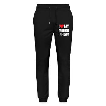 I Love My Mother in Law - Stanley/Stella Unisex Bio Jogginghose Mover  - Schwarz - Vorne - Marisol (170cm) & Nik (191cm)