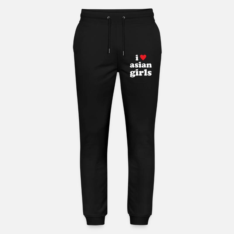 J’aime les filles asiatiques - Pantalon de jogging bio MOVER Stanley/Stella unisexe - noir
