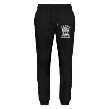 Old Birthday Anniversary Sayings Humor Gift - Stanley/Stella Mover Unisex Organic Jogging Trousers - black - Front - Marisol (170cm) & Nik (191cm)